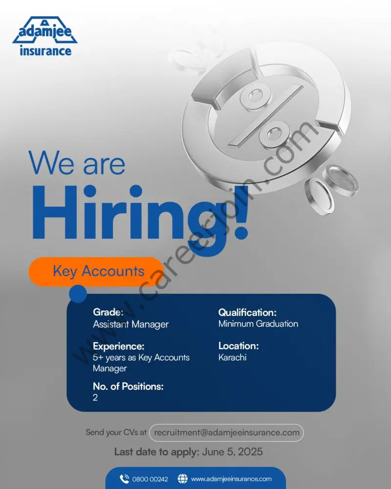 Adamjee Insurance Jobs Assistant Manager Key Accounts