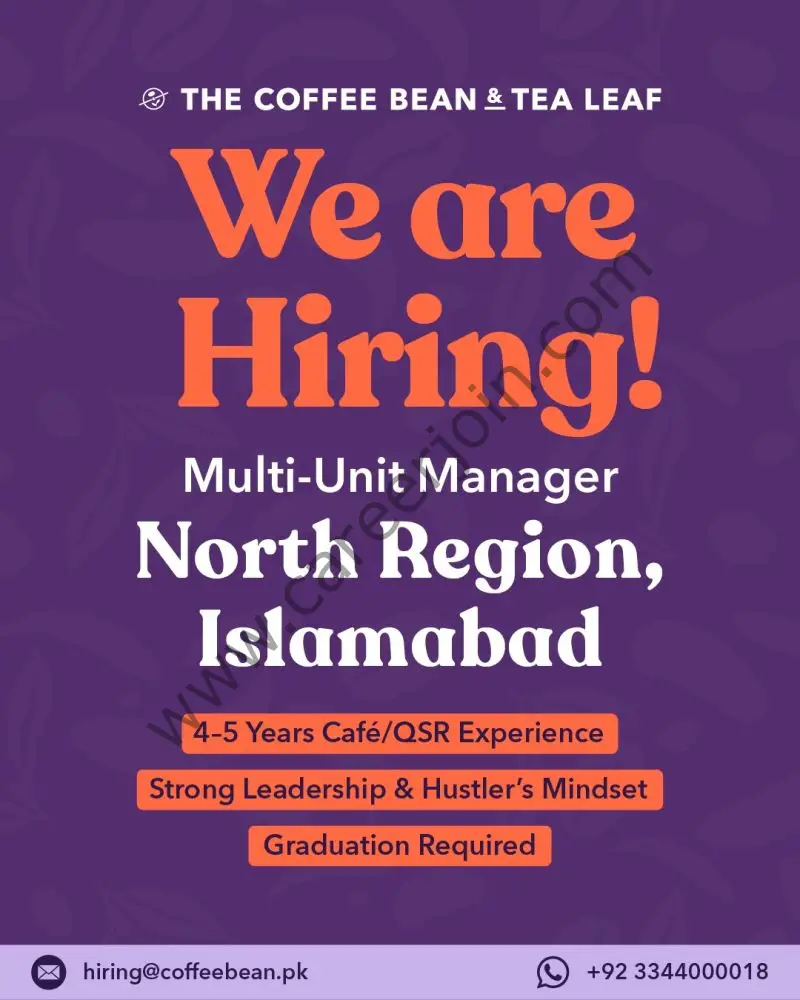 The Coffee Bean & Tea Leaf Jobs Multi-Unit Manager