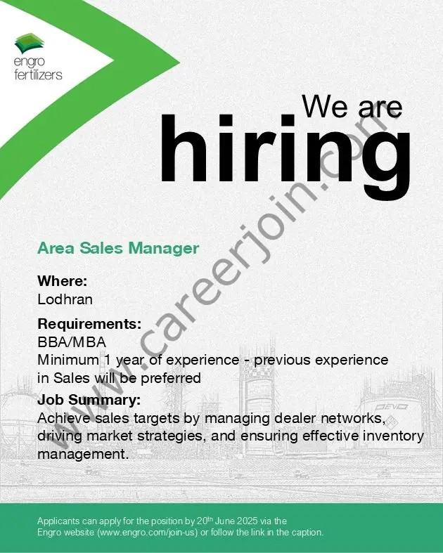 Engro Fertilizers Jobs June 2025