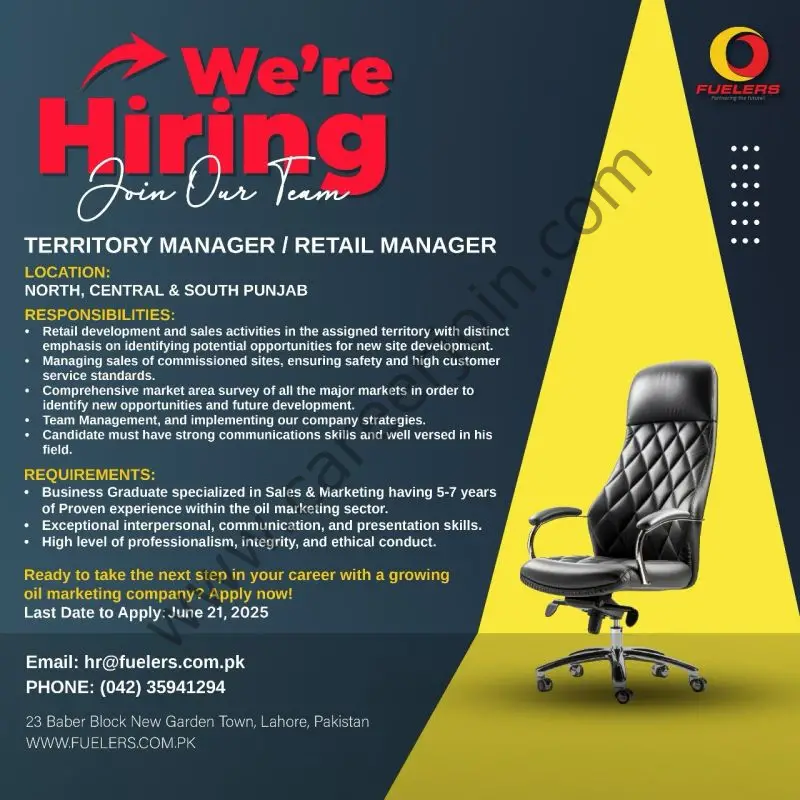 The Fuelers Jobs Territory Manager / Retail Manager