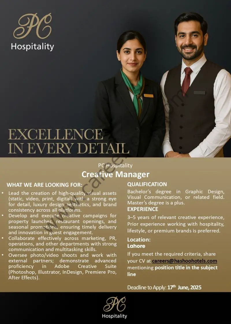 Hashoo Hotels Jobs Creative Manager
