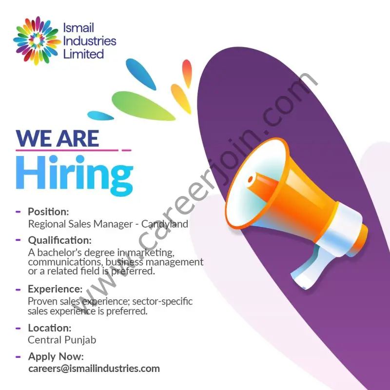 Ismail Industries Limited IIL Jobs Regional Sales Manager (RSM)