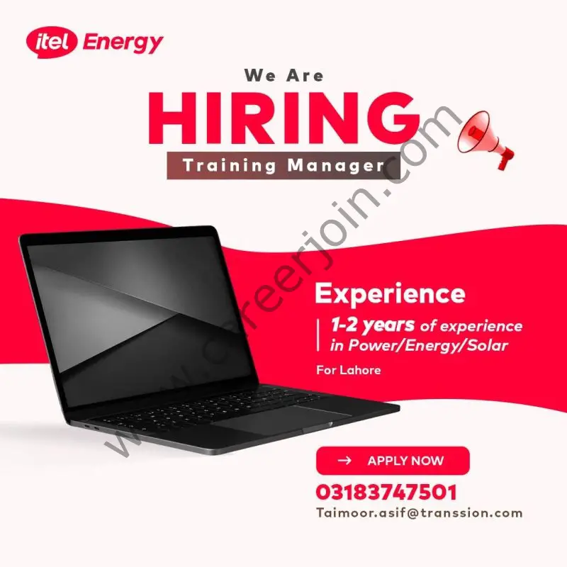 Itel Energy Jobs Training Manager