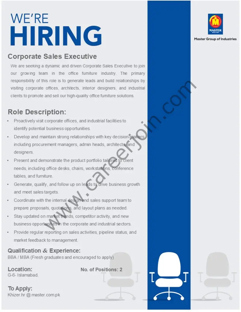 Master Group Of Industries Jobs Corporate Sales Executive