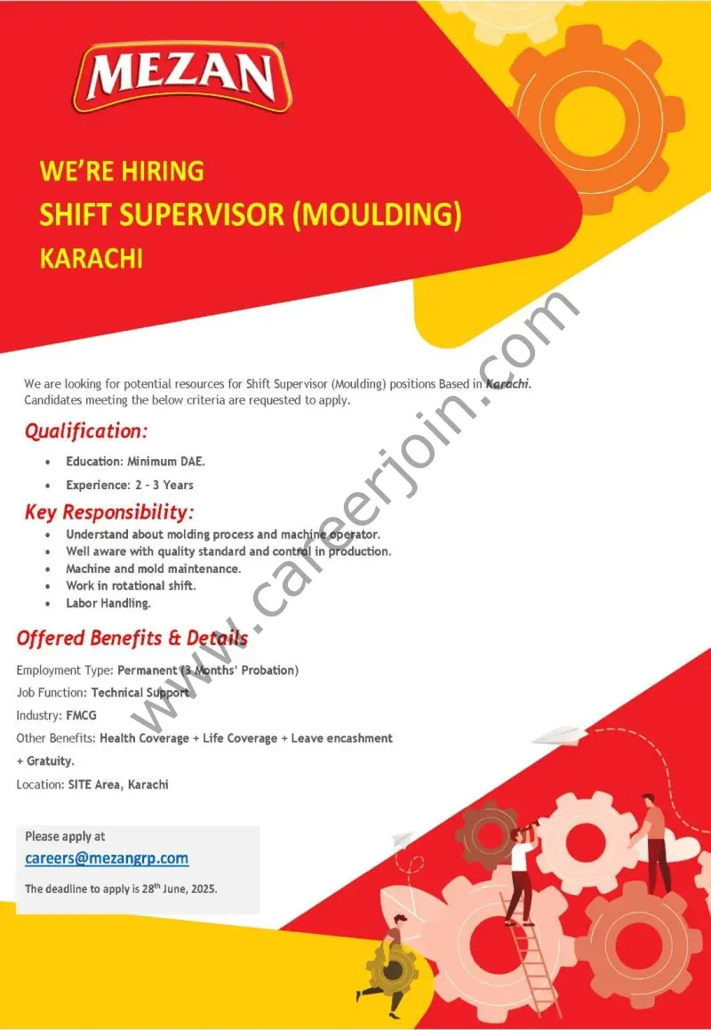 Mezan Group Jobs Shift Supervisor Moulding