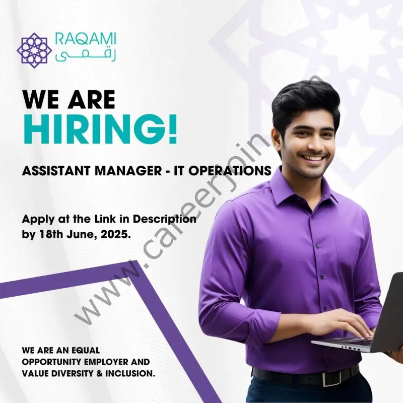 Raqami Islamic Digital Bank Jobs Assistant Manager IT Operations
