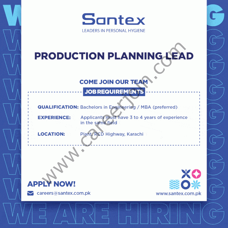 Santex Pvt Ltd Jobs Production Planning Lead