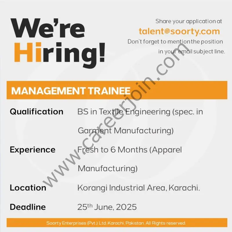 Soorty Enterprises Jobs Management Trainee