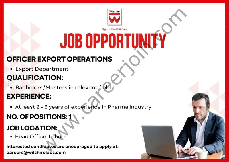 Wilshire Labs Jobs Officer Export Operations