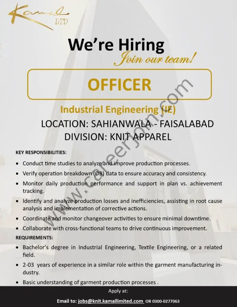 Kamal Limited Jobs Officer IE